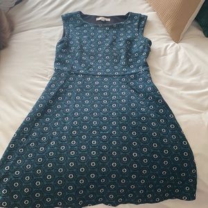 Loft Teal/Black/White Dress - size 6